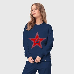 Костюм хлопковый женский Звезда СССР, цвет: тёмно-синий — фото 2
