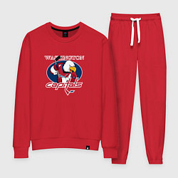 Костюм хлопковый женский Washington Capitals Hockey, цвет: красный