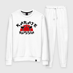 Костюм хлопковый женский Karate Russia, цвет: белый