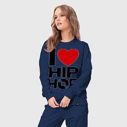 Костюм хлопковый женский I love Hip Hop, цвет: тёмно-синий — фото 2