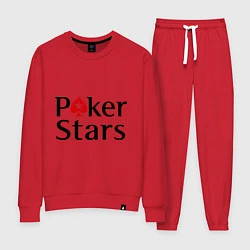 Костюм хлопковый женский Poker Stars, цвет: красный