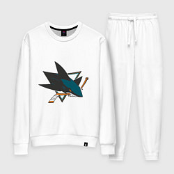 Костюм хлопковый женский San Jose Sharks, цвет: белый