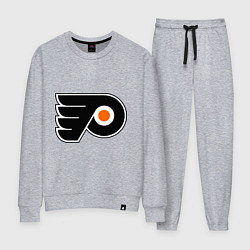 Костюм хлопковый женский Philadelphia Flyers, цвет: меланж