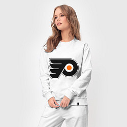 Костюм хлопковый женский Philadelphia Flyers, цвет: белый — фото 2