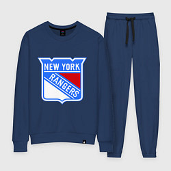 Костюм хлопковый женский New York Rangers, цвет: тёмно-синий