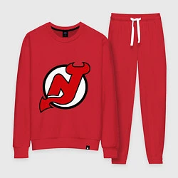 Костюм хлопковый женский New Jersey Devils, цвет: красный