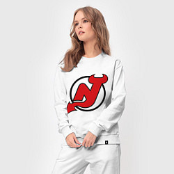 Костюм хлопковый женский New Jersey Devils, цвет: белый — фото 2