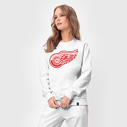 Костюм хлопковый женский Detroit Red Wings, цвет: белый — фото 2