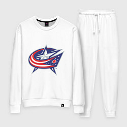 Костюм хлопковый женский Columbus Blue Jackets, цвет: белый