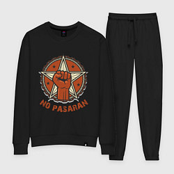 Костюм хлопковый женский No Pasaran, цвет: черный