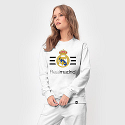 Костюм хлопковый женский Real Madrid Lines, цвет: белый — фото 2