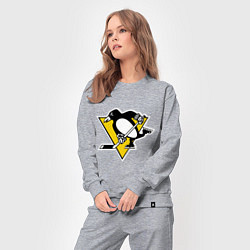 Костюм хлопковый женский Pittsburgh Penguins: Malkin 71, цвет: меланж — фото 2