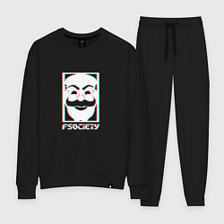 Костюм хлопковый женский F society, цвет: черный