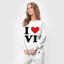 Костюм хлопковый женский I love VL, цвет: белый — фото 2