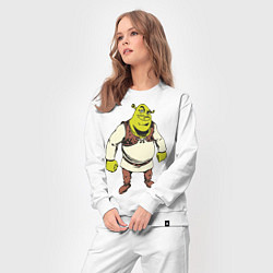 Костюм хлопковый женский Shrek 3, цвет: белый — фото 2