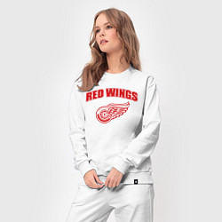 Костюм хлопковый женский Detroit Red Wings, цвет: белый — фото 2
