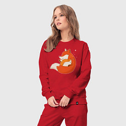 Костюм хлопковый женский Лисички, цвет: красный — фото 2