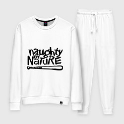 Костюм хлопковый женский Naughty by nature, цвет: белый