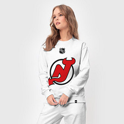 Костюм хлопковый женский New Jersey Devils: Kovalchuk 17, цвет: белый — фото 2