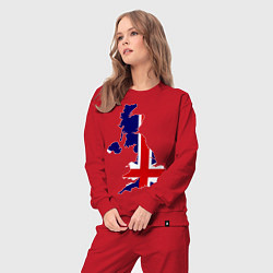 Костюм хлопковый женский Великобритания (Great Britain), цвет: красный — фото 2