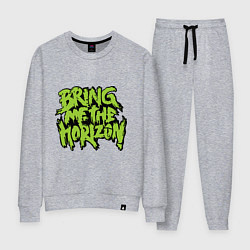 Костюм хлопковый женский Bring me the horizon, цвет: меланж
