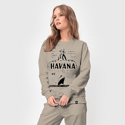 Костюм хлопковый женский Havana Cuba, цвет: миндальный — фото 2