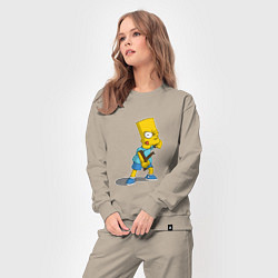 Костюм хлопковый женский Bad Bart, цвет: миндальный — фото 2