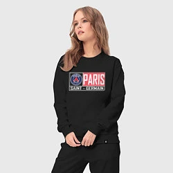 Костюм хлопковый женский Paris Saint-Germain - New collections, цвет: черный — фото 2