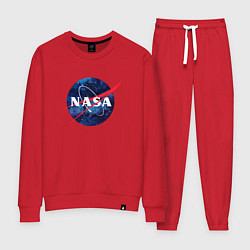 Костюм хлопковый женский NASA: Cosmic Logo, цвет: красный
