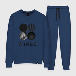 Костюм хлопковый женский BTS Wings, цвет: тёмно-синий