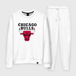 Костюм хлопковый женский Chicago Bulls, цвет: белый