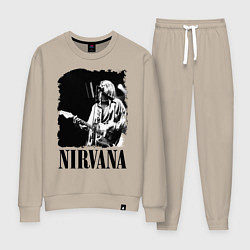 Костюм хлопковый женский Black Nirvana, цвет: миндальный