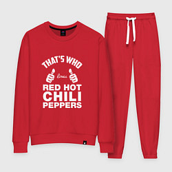 Костюм хлопковый женский That's Who Loves Red Hot Chili Peppers, цвет: красный