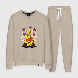Костюм хлопковый женский Homer Relax, цвет: миндальный