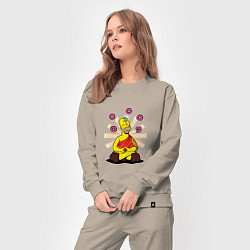 Костюм хлопковый женский Homer Relax, цвет: миндальный — фото 2