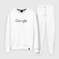 Костюм хлопковый женский Google, цвет: белый