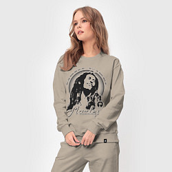 Костюм хлопковый женский Bob Marley: Island, цвет: миндальный — фото 2