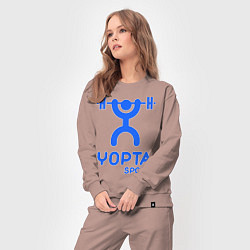 Костюм хлопковый женский Yopta Sport, цвет: пыльно-розовый — фото 2