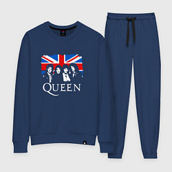Костюм хлопковый женский Queen UK, цвет: тёмно-синий