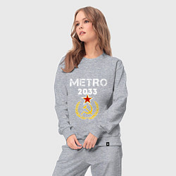 Костюм хлопковый женский Metro 2033, цвет: меланж — фото 2