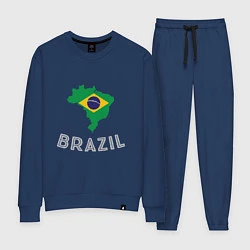 Костюм хлопковый женский Brazil Country, цвет: тёмно-синий