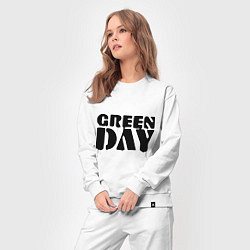 Костюм хлопковый женский Greeen Day: spray style, цвет: белый — фото 2