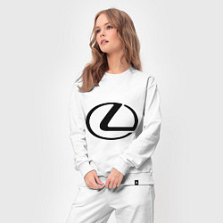 Костюм хлопковый женский Logo lexus, цвет: белый — фото 2