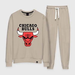 Костюм хлопковый женский Chicago Bulls, цвет: миндальный