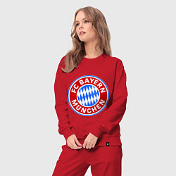 Костюм хлопковый женский Bayern Munchen FC, цвет: красный — фото 2
