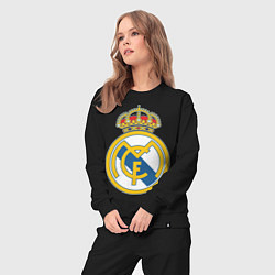 Костюм хлопковый женский Real Madrid FC, цвет: черный — фото 2