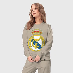 Костюм хлопковый женский Real Madrid FC, цвет: миндальный — фото 2