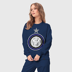 Костюм хлопковый женский Inter FC, цвет: тёмно-синий — фото 2