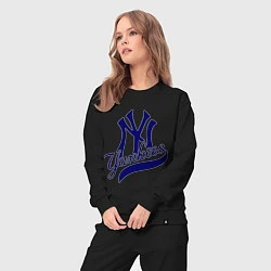 Костюм хлопковый женский NY - Yankees, цвет: черный — фото 2