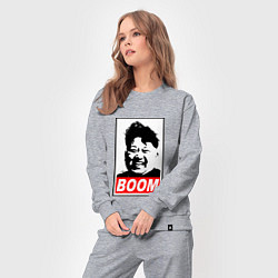 Костюм хлопковый женский BOOM: Kim Chen Eun, цвет: меланж — фото 2